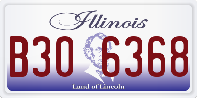 IL license plate B306368