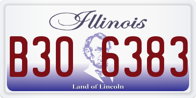 IL license plate B306383