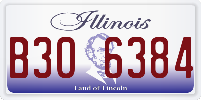 IL license plate B306384