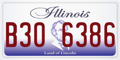 IL license plate B306386