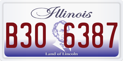 IL license plate B306387