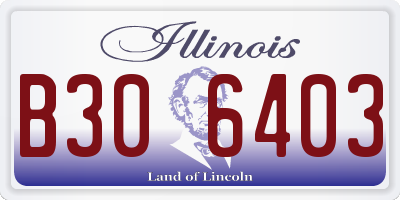 IL license plate B306403