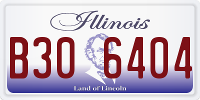 IL license plate B306404