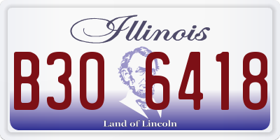 IL license plate B306418