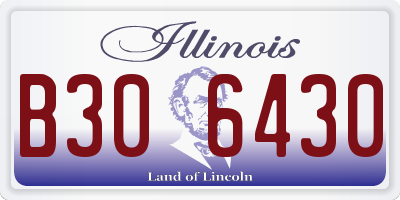 IL license plate B306430