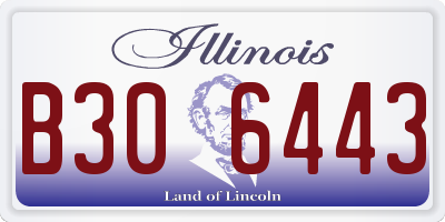 IL license plate B306443