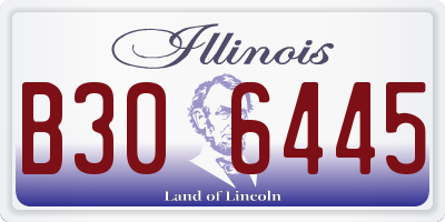 IL license plate B306445