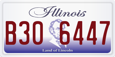 IL license plate B306447