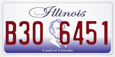 IL license plate B306451