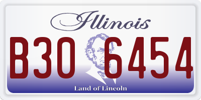 IL license plate B306454