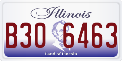 IL license plate B306463