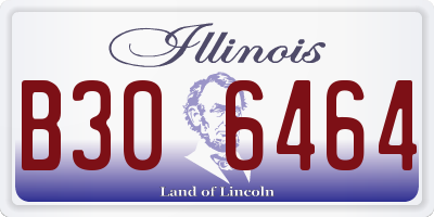 IL license plate B306464