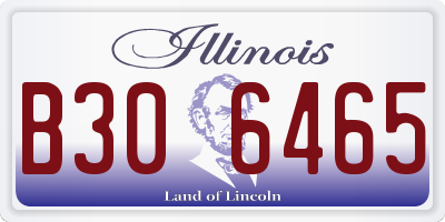 IL license plate B306465
