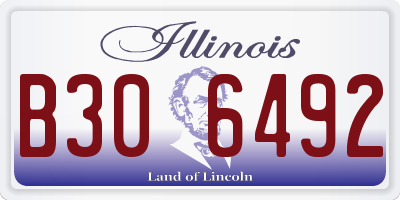 IL license plate B306492