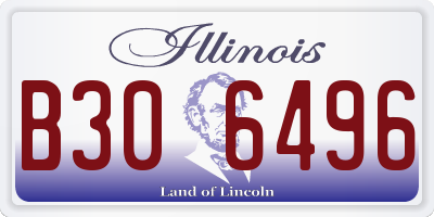 IL license plate B306496