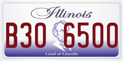 IL license plate B306500