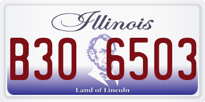 IL license plate B306503
