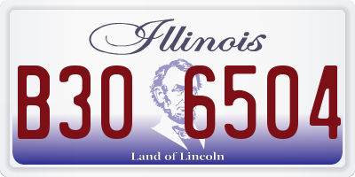 IL license plate B306504