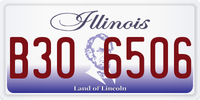 IL license plate B306506