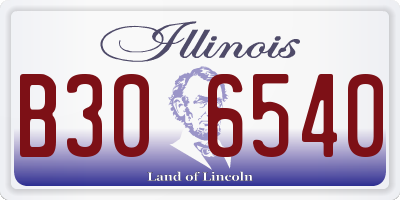 IL license plate B306540