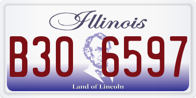 IL license plate B306597
