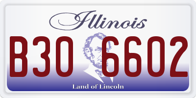 IL license plate B306602