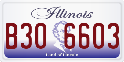 IL license plate B306603