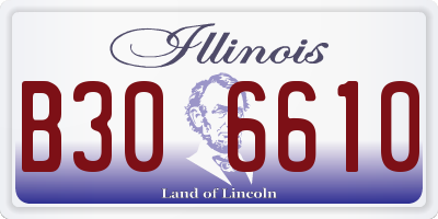 IL license plate B306610