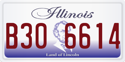 IL license plate B306614