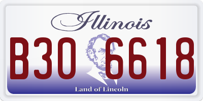 IL license plate B306618