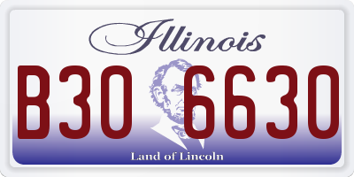 IL license plate B306630