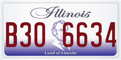 IL license plate B306634