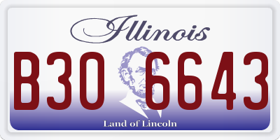 IL license plate B306643