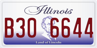 IL license plate B306644