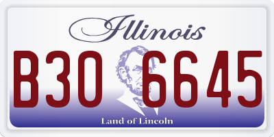 IL license plate B306645