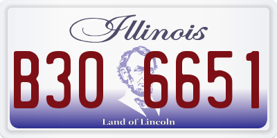 IL license plate B306651