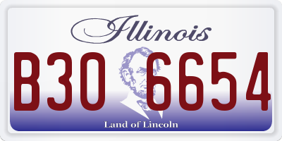 IL license plate B306654