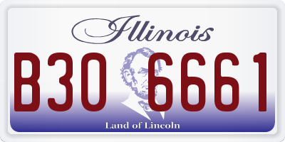 IL license plate B306661