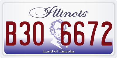 IL license plate B306672