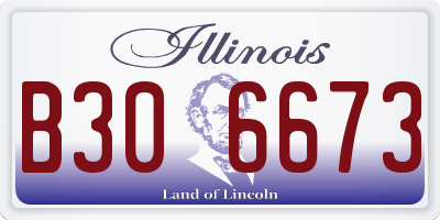 IL license plate B306673