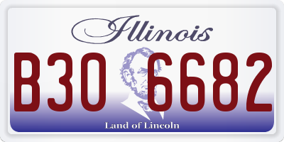 IL license plate B306682