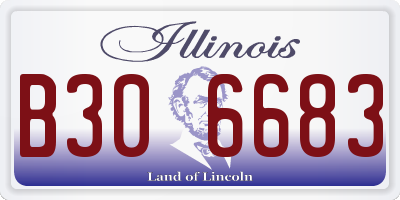 IL license plate B306683