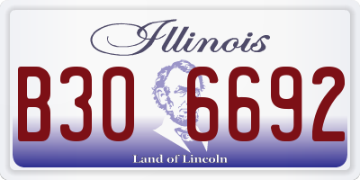 IL license plate B306692