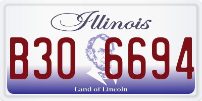 IL license plate B306694