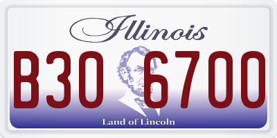 IL license plate B306700