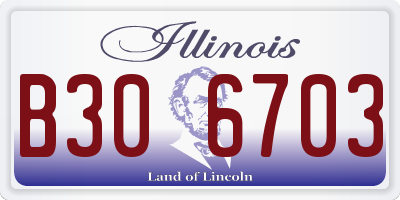 IL license plate B306703