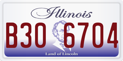 IL license plate B306704