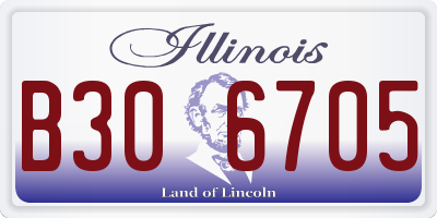 IL license plate B306705