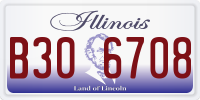 IL license plate B306708