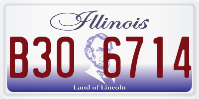 IL license plate B306714